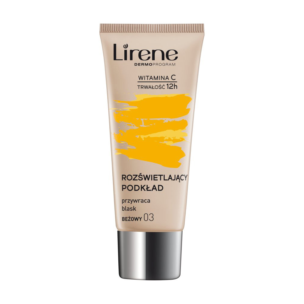 Тональний крем-флюїд для обличчя Lirene Brightening Fluid with Vitamin C 03 бежевий, 30мл